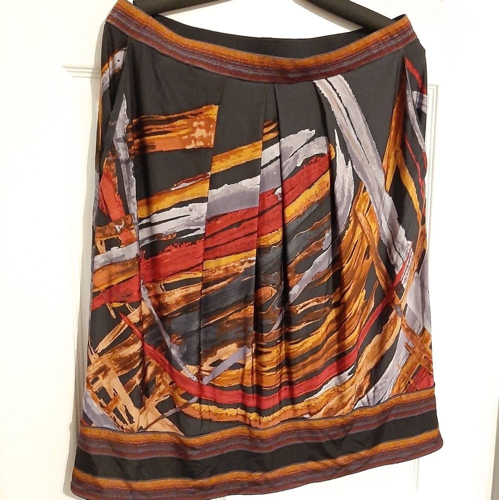 BCBG MAXAZRIA Abstract above knee Silk Pencil Skir